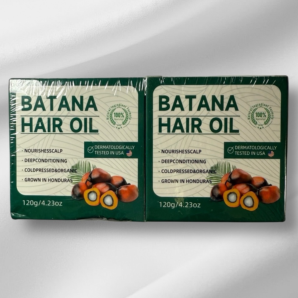 Banana Hair Oil 100% Natural 2-pk 120g/ 4.23oz. Dermatologically Tested USA NEW